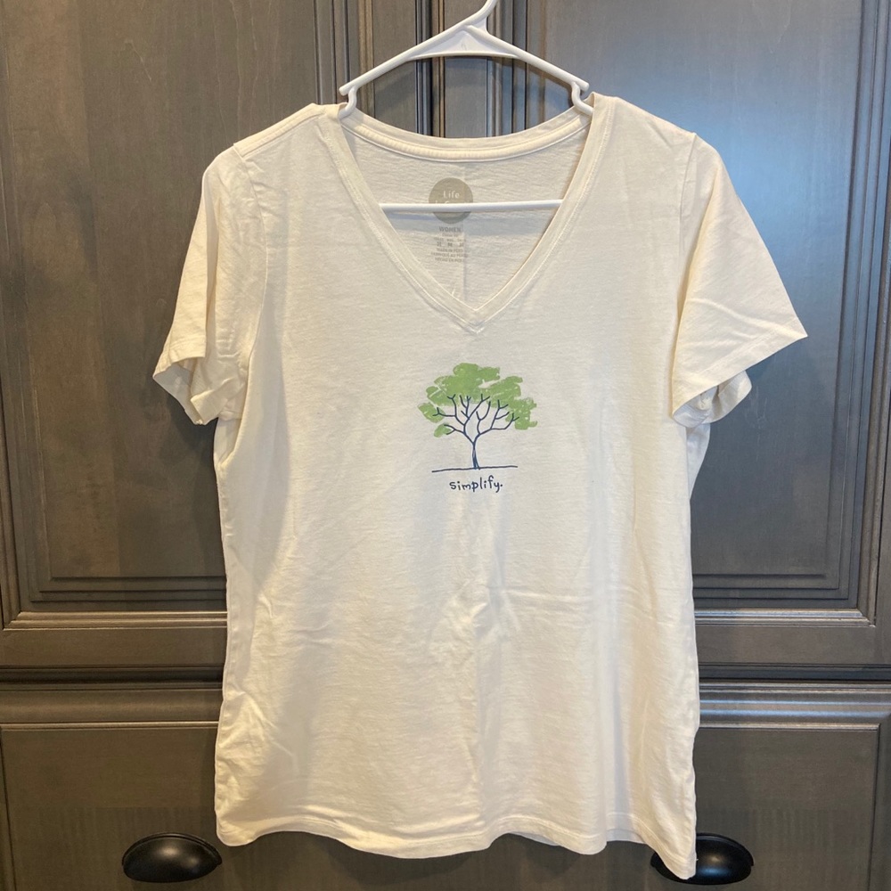 Life is good v neck t shirt